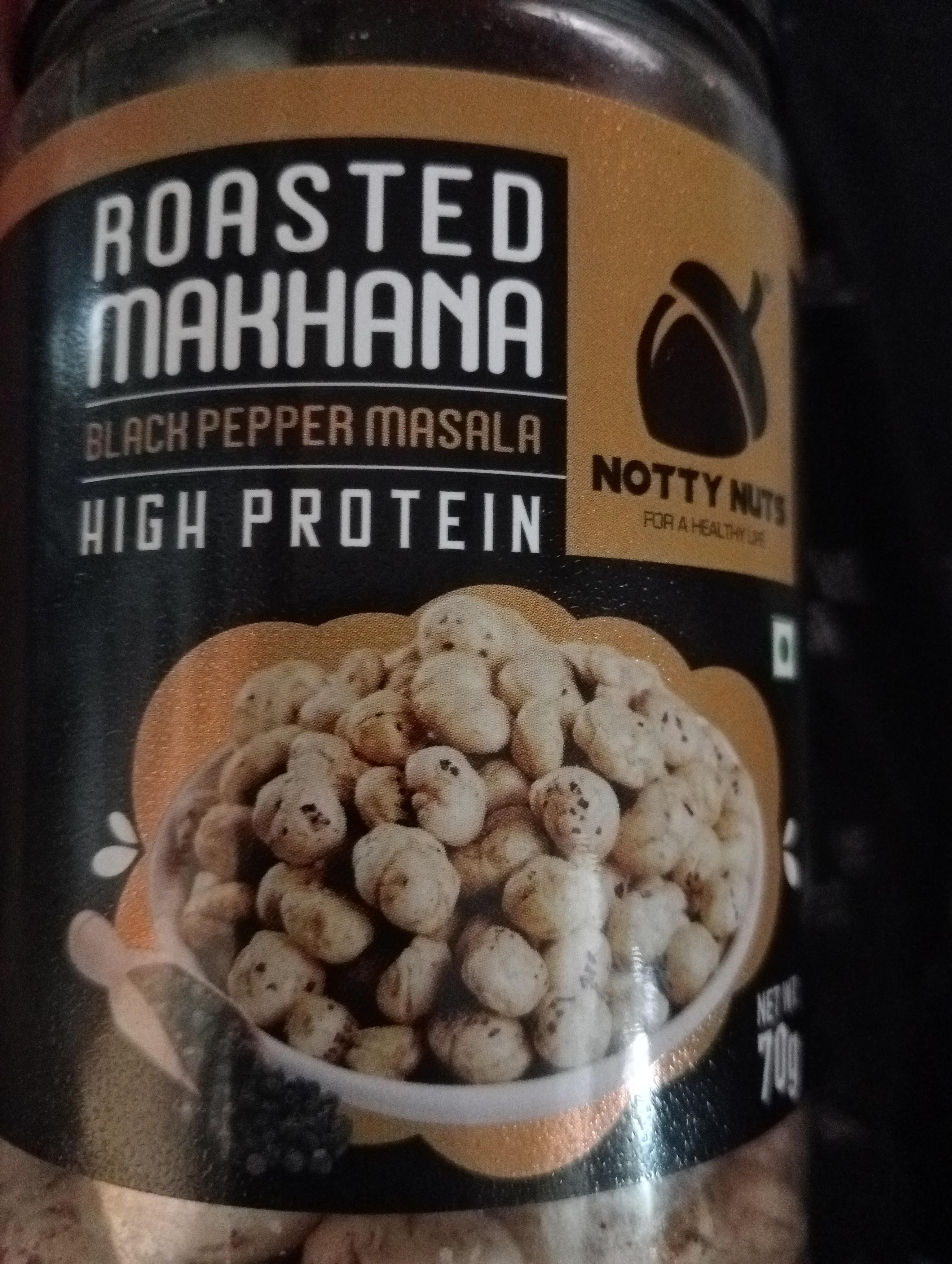 Notty Nuts Roasted Makhana Black Pepper Masala
