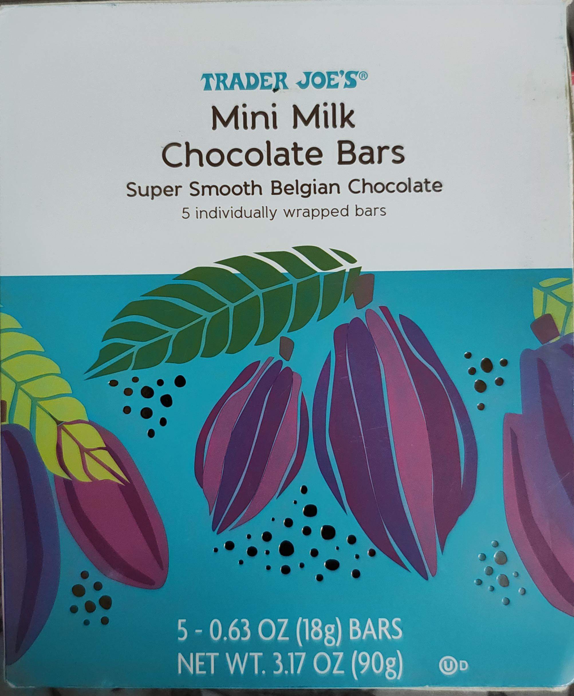 Trader Joe's Mini Milk Belgian Chocolate Wrapped Bars