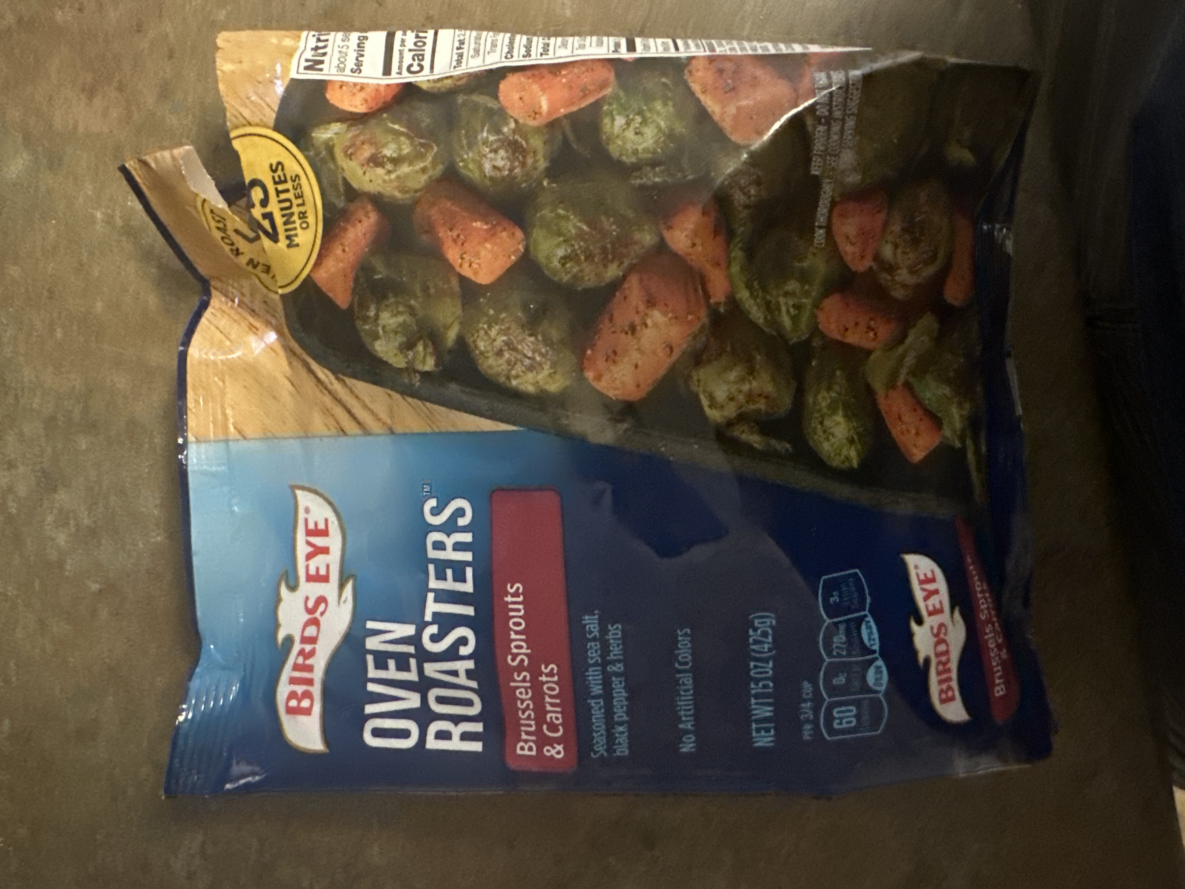 BIRDS EYE OVEN ROASTERS Brussels Sprouts & Carrots