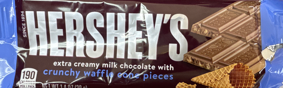 Hershey's Extra Creamy Milk Chocolate With Crunchy Waffle Cone Pieces
