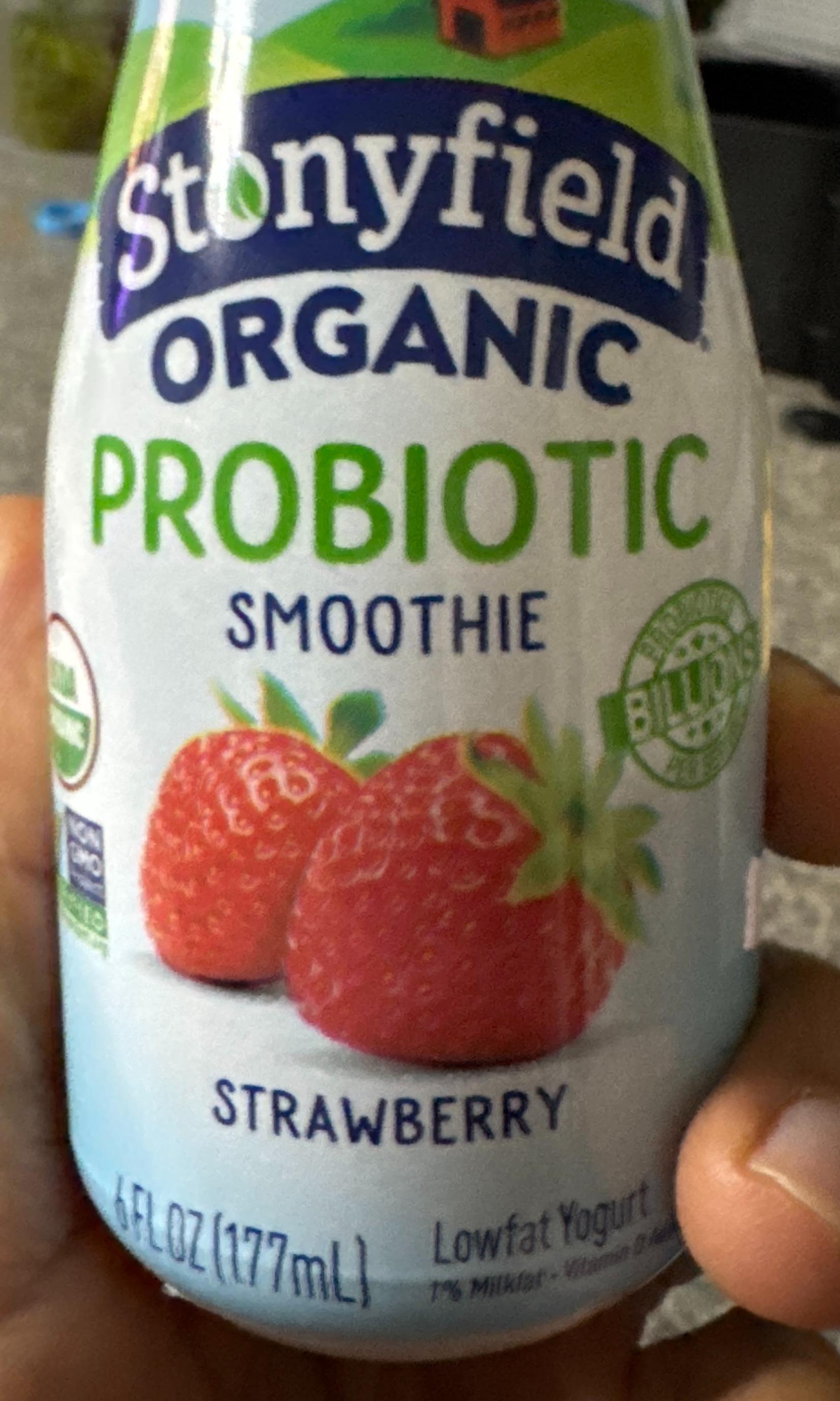 Stonyfield Organic Probiotic Smoothie Strawberry