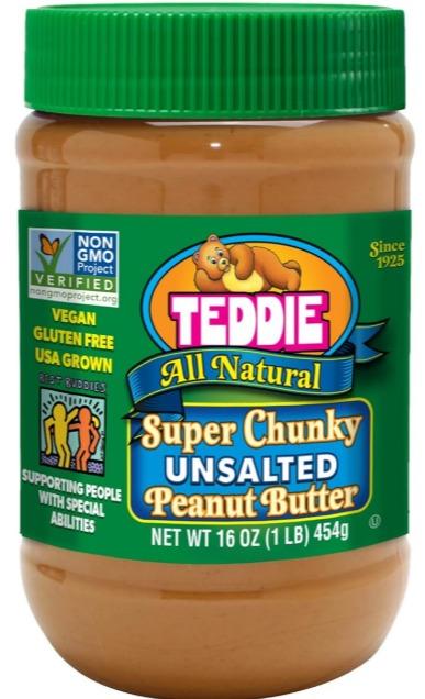 Teddie Super Chunky Unsalted Peanut Butter