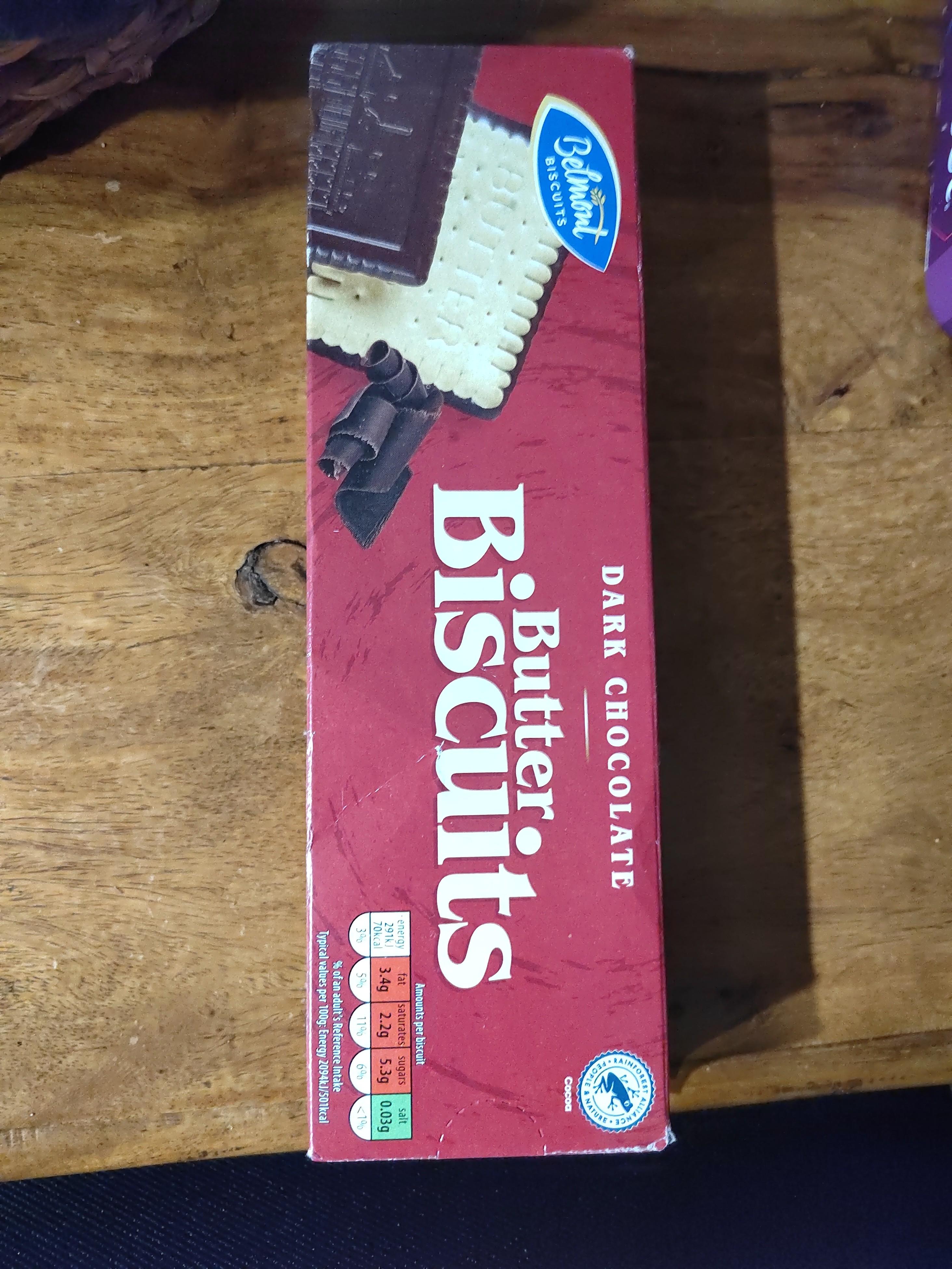 Belmont Butter Biscuits Dark Chocolate