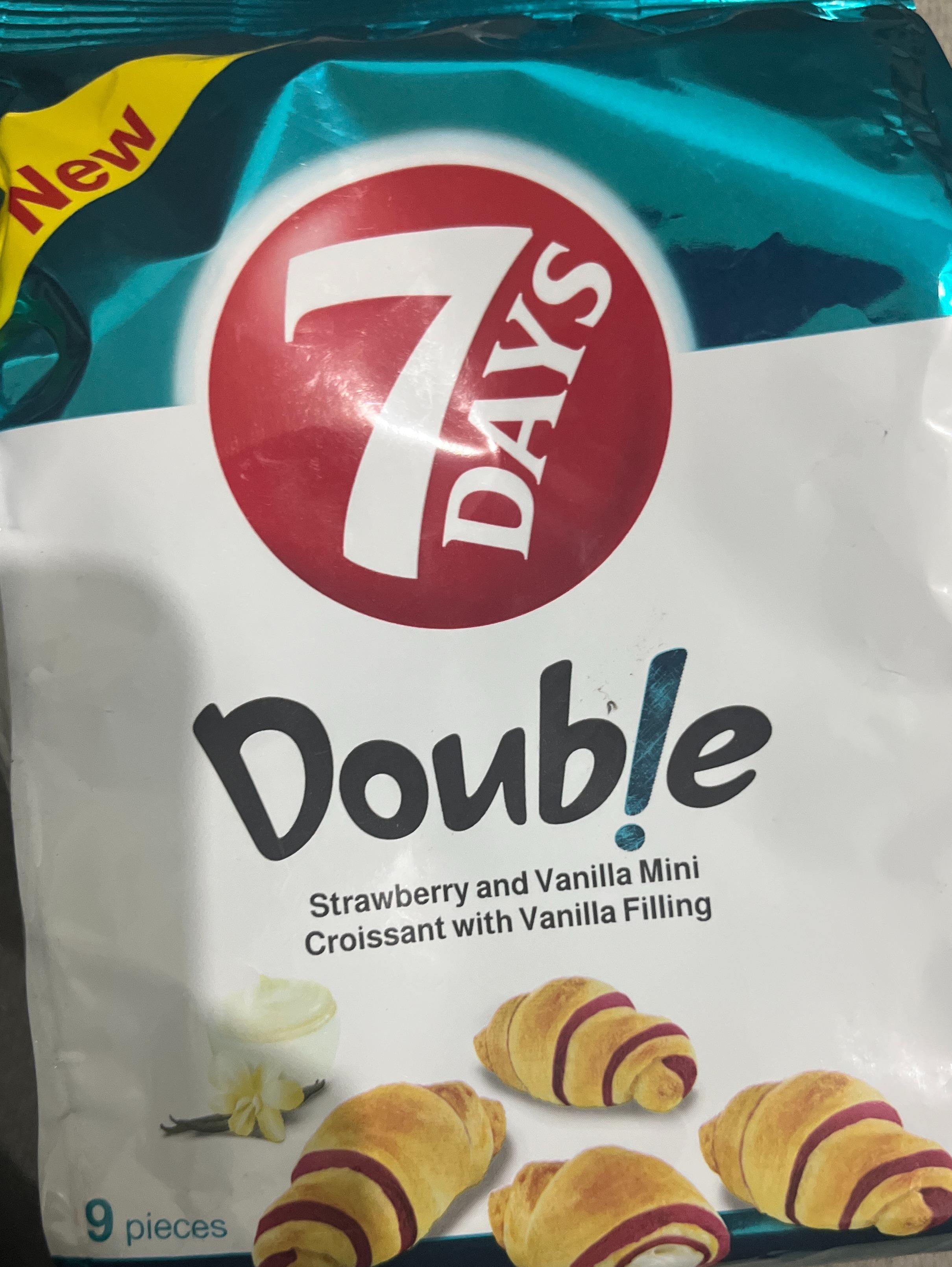 7 Days Double Strawberry And Vanilla Mini Croissant With Vanilla Filling