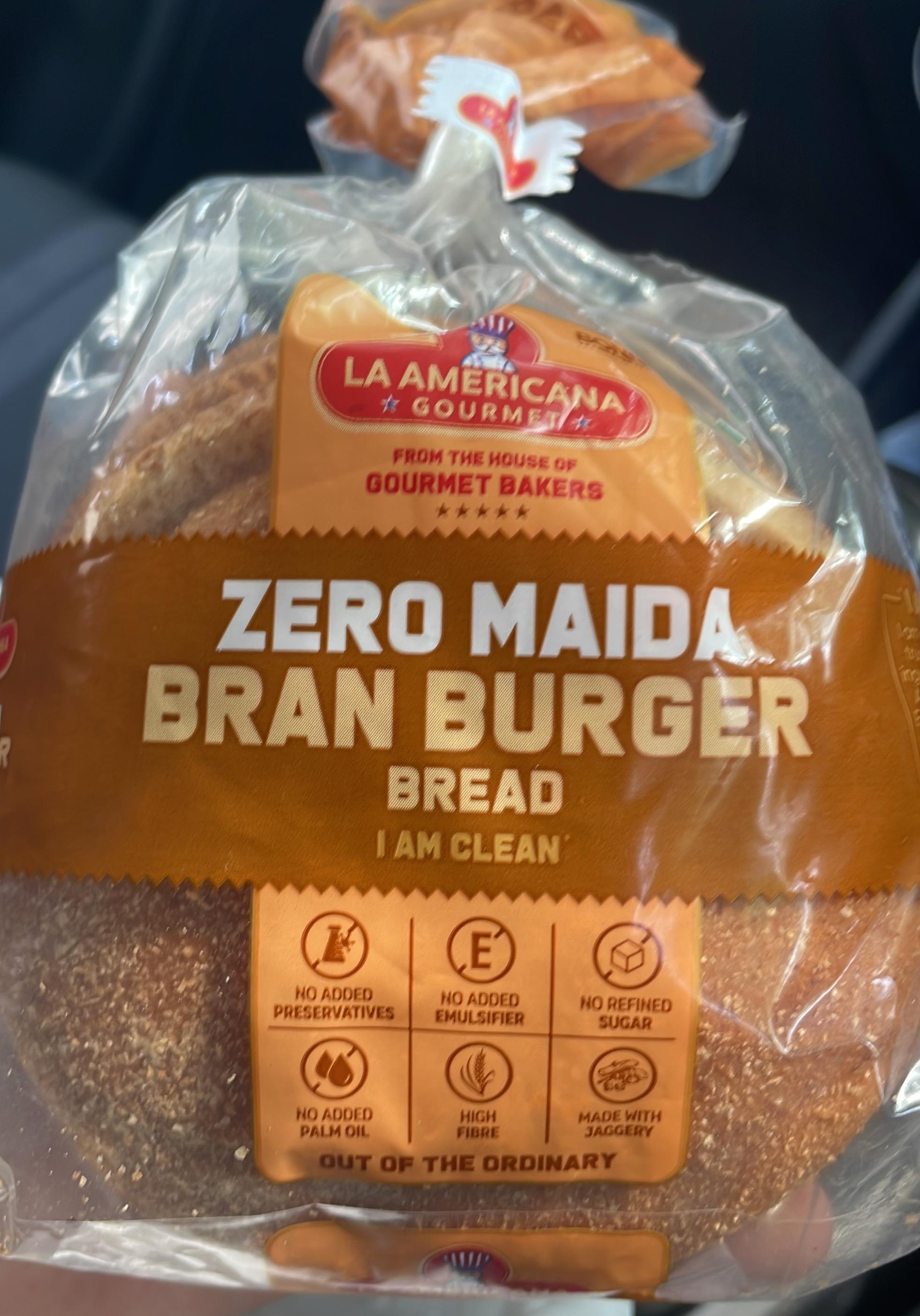 La Americana Gourmet Zero Maida Bran Burger Bread