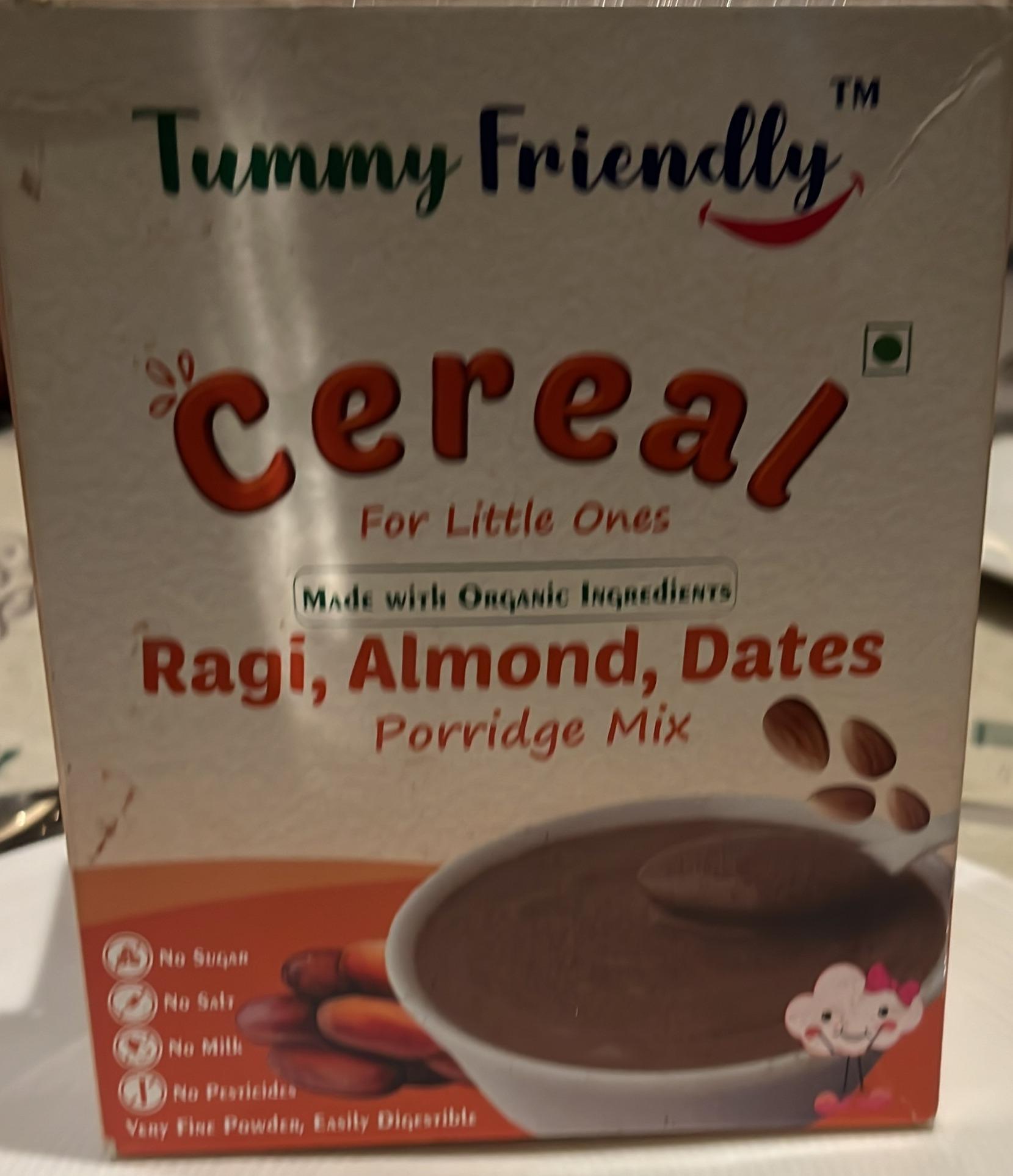Tummy Friendly Cereal Ragi, Almond, Dates Porridge Mix
