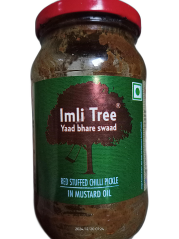 Imli Tree Red Stuffed Chilli Pickle In Mustard Oil