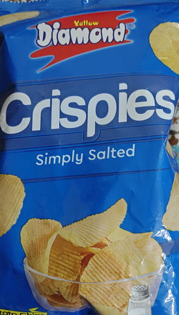 Yellow Diamond Crispies Potato Chips Simply Salted