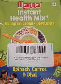 Manna Instant Health Mix+ Multigrain Cereal + Vegetables