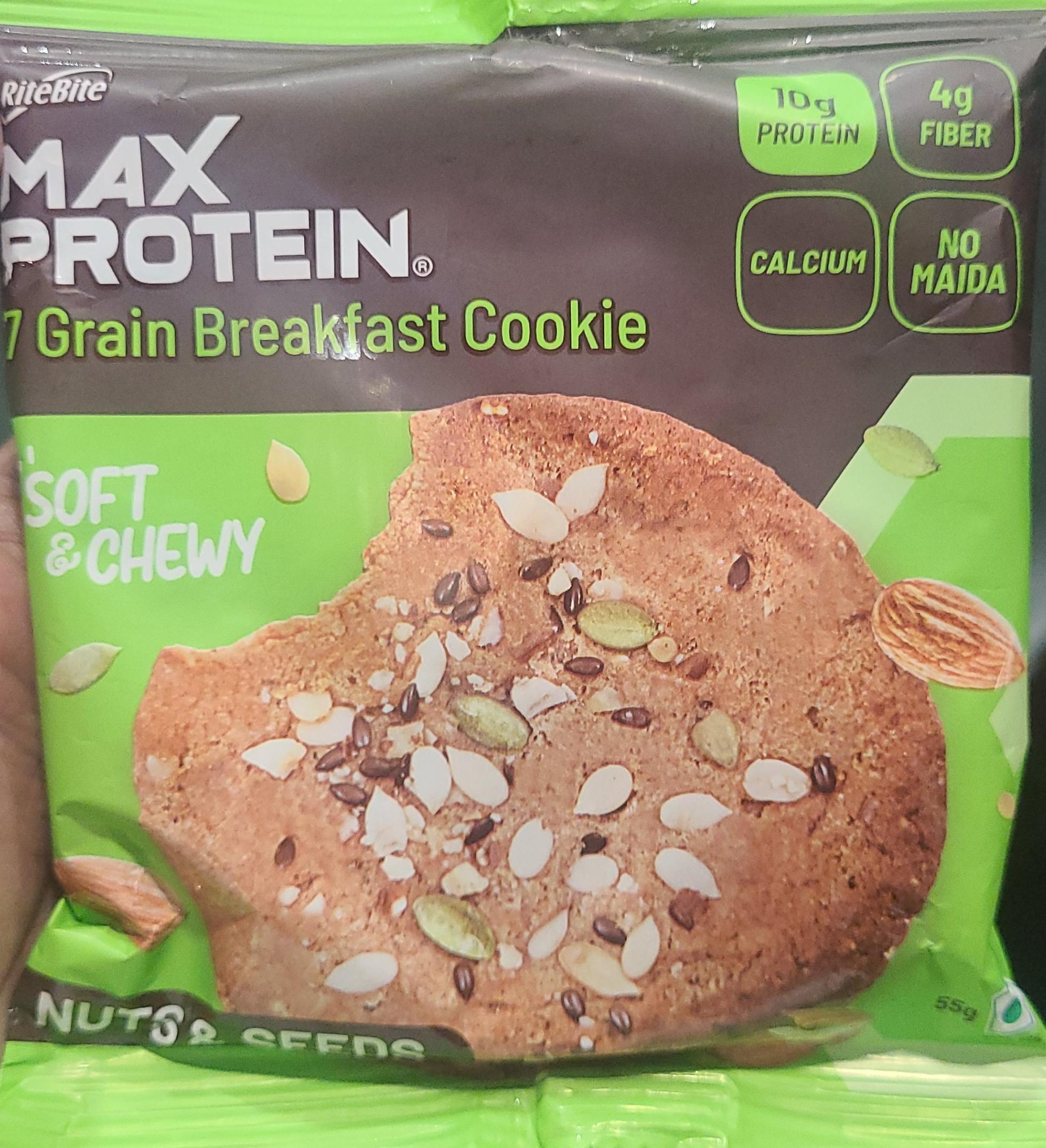 RiteBite Max Protein 7 Grain Breakfast Cookie Nuts & Seeds
