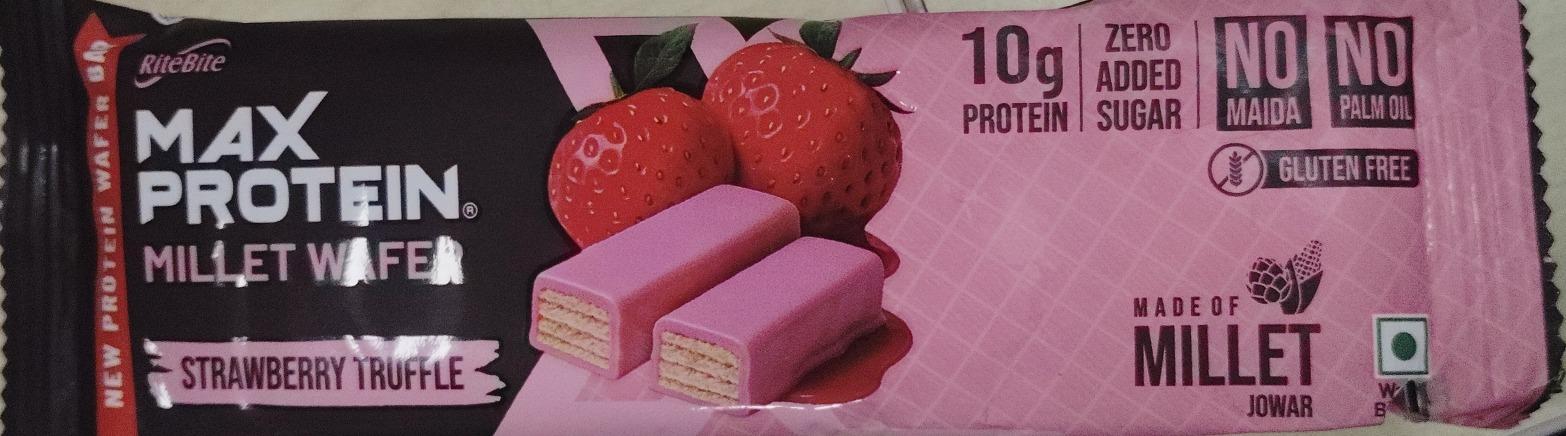 Ritebite Max Protein Millet Wafer Strawberry Truffle