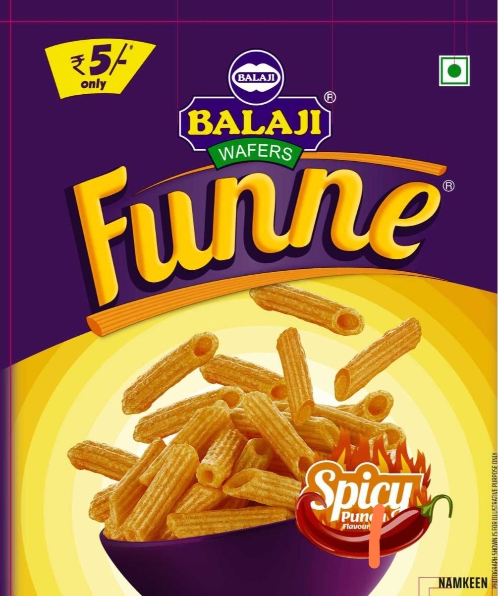 Balaji Wafers Funne Spicy Punch Flavour