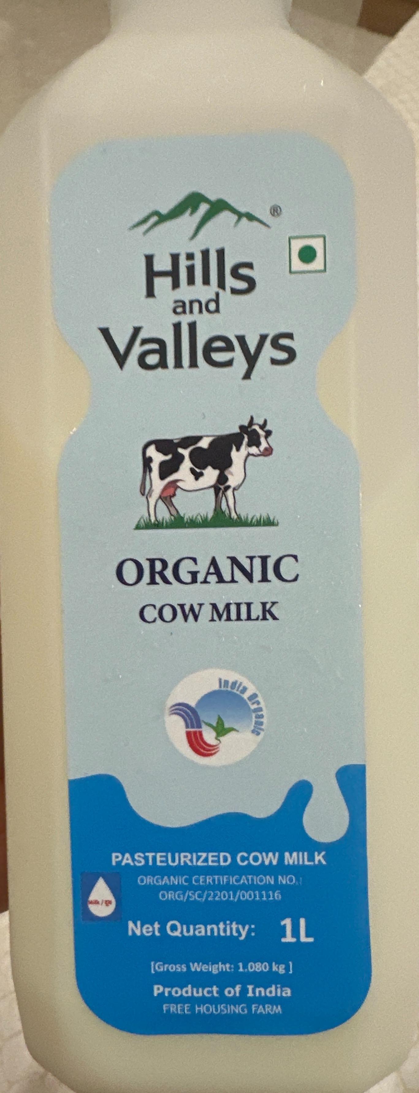 Hills And Valleys Organic Cow Milk