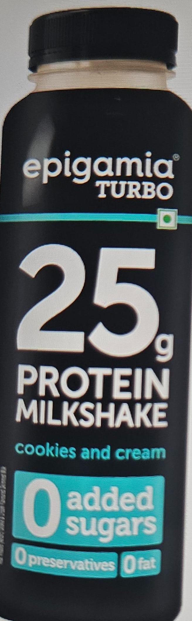 Epigamia Turbo 25G Protein Milkshake Cookies And Cream