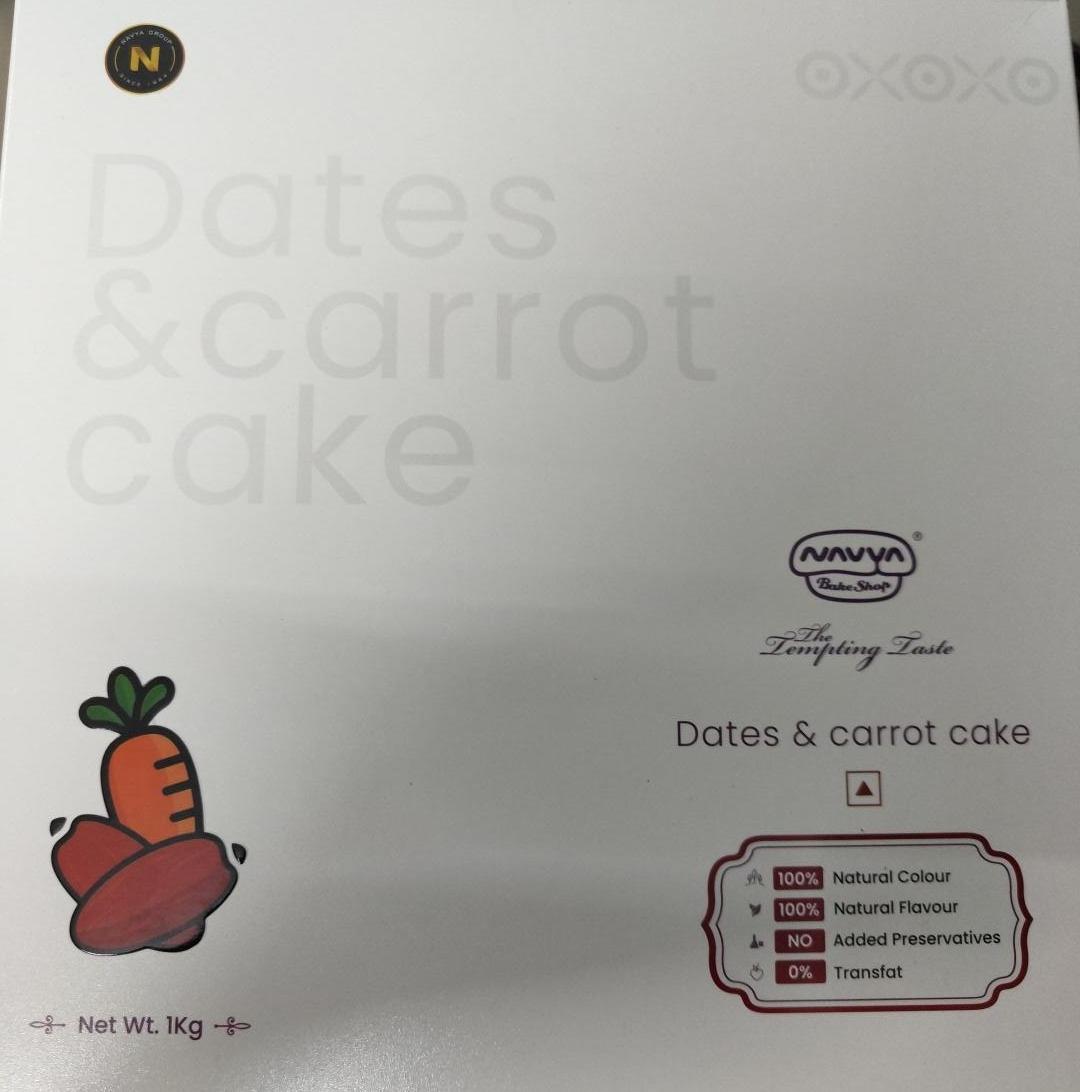 Navya Bake Shop Dates & Carrot Cake