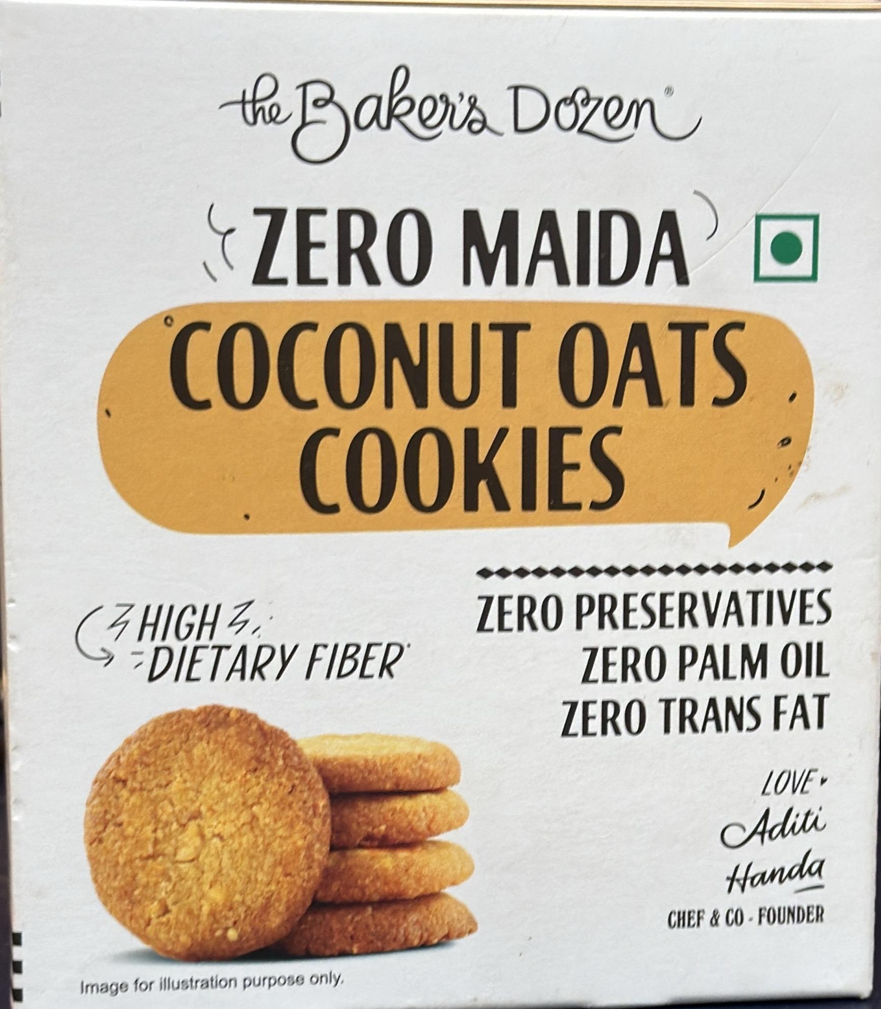 The Baker's Dozen Zero Maida Coconut Oats Cookies