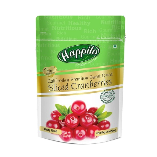 Happilo Californian Premium Sweet Dried Sliced Cranberries