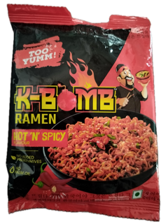 Too Yumm! K-Bomb Ramen Instant Noodles Hot 'N' Spicy Flavour
