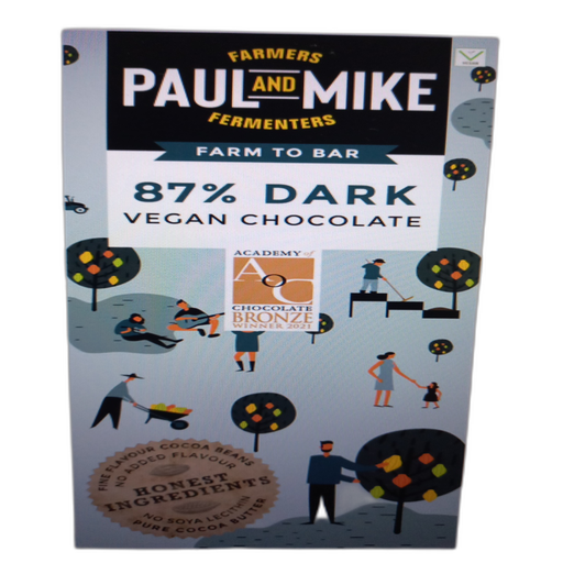 Paul And Mike 87% Dark Vegan Chocolate