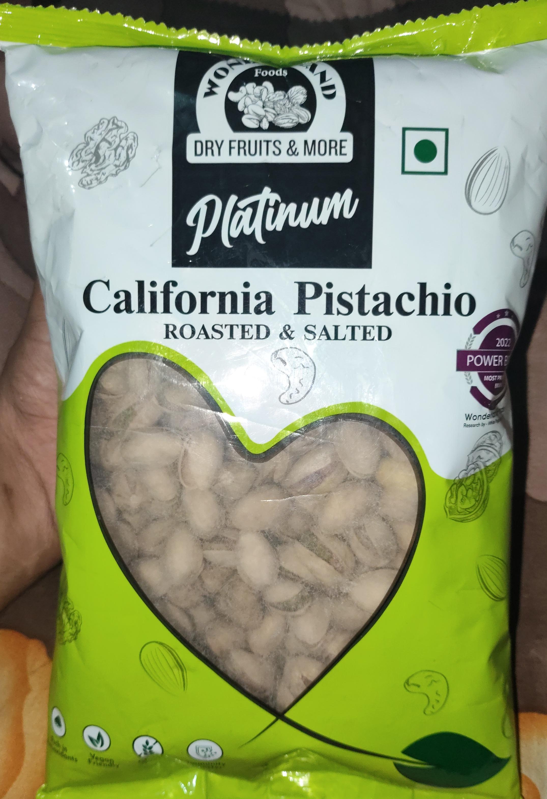 Wonderland Foods Platinum California Pistachio Roasted & Salted