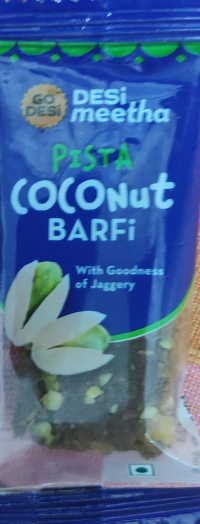 Go Desi Desi Meetha Pista Coconut Barfi