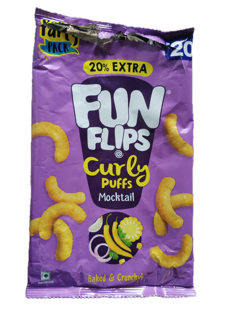 Fun Flips Curly Puffs Mocktail Baked and Crunchy