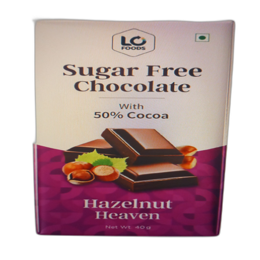Lo Foods Sugar Free Chocolate With 50% Cocoa Hazelnut Heaven