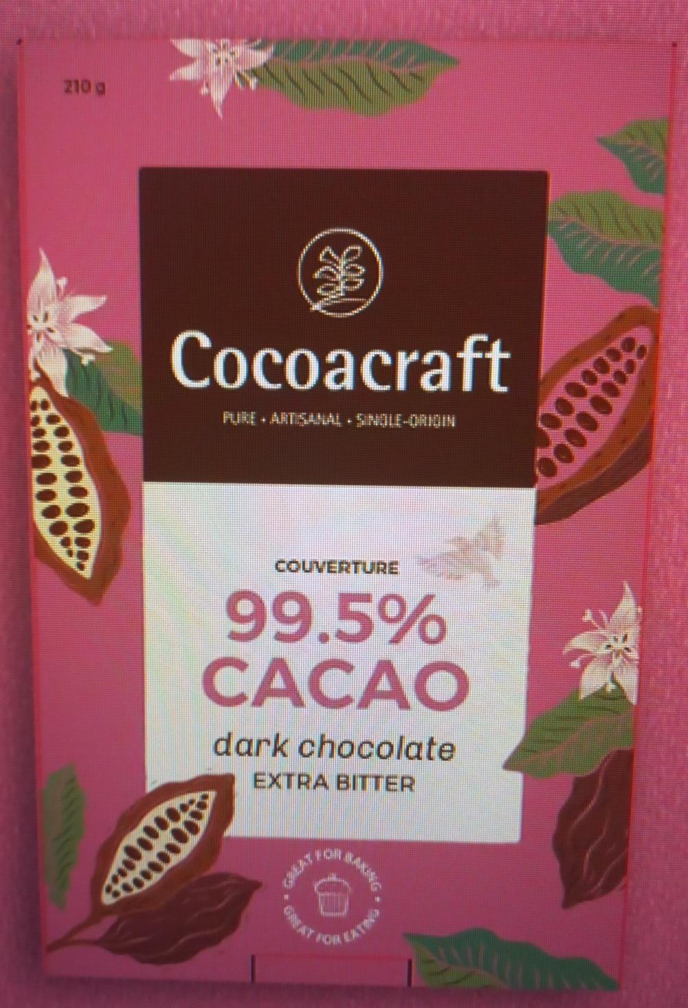Cocoacraft 99.5% Cacao Dark Chocolate Couverture