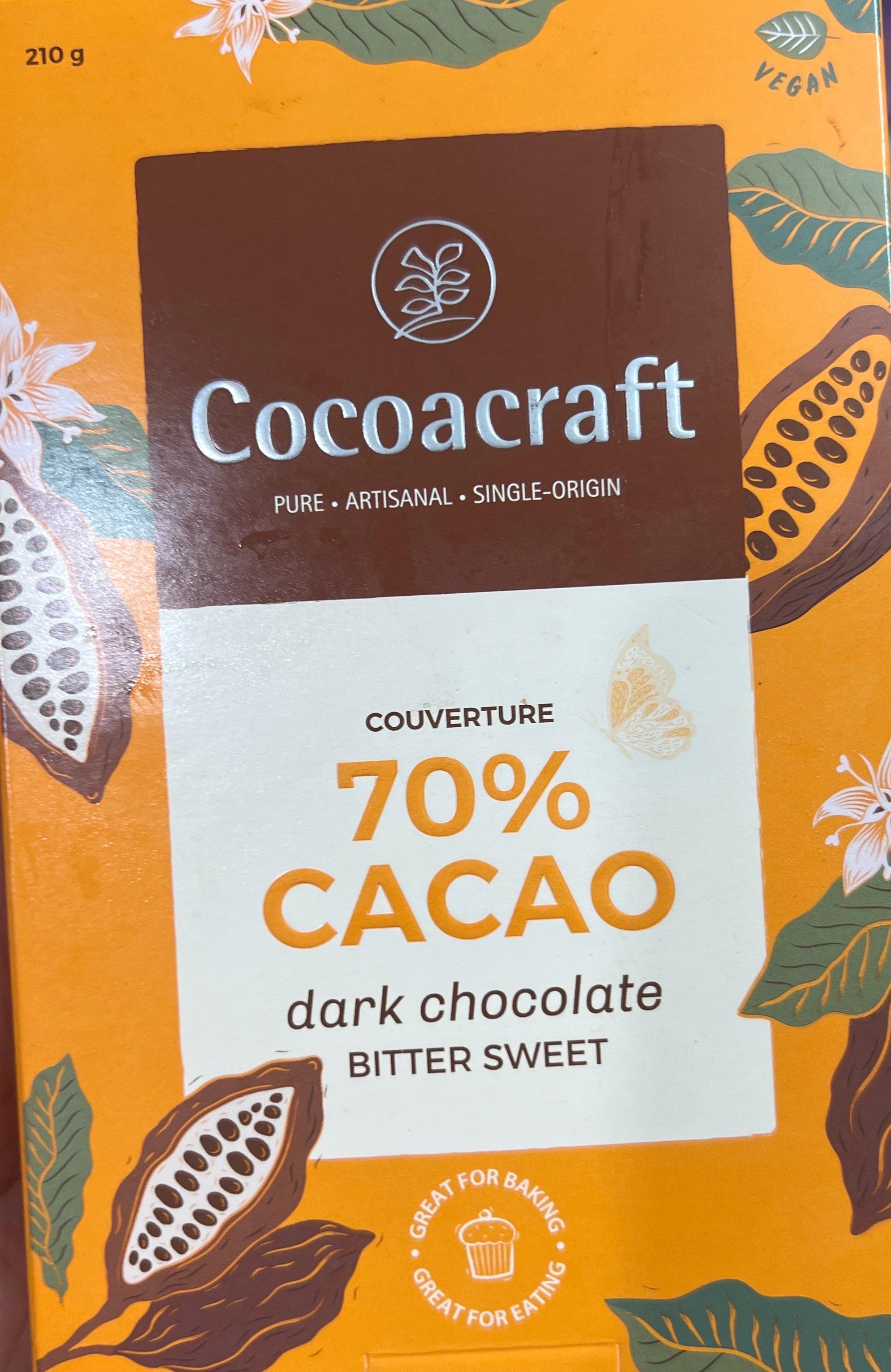 Cocoacraft Couverture 70% Cacao Dark Chocolate Bitter Sweet