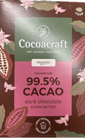 Cocoacraft Organic 99.5% Cacao Dark Chocolate Extra Bitter