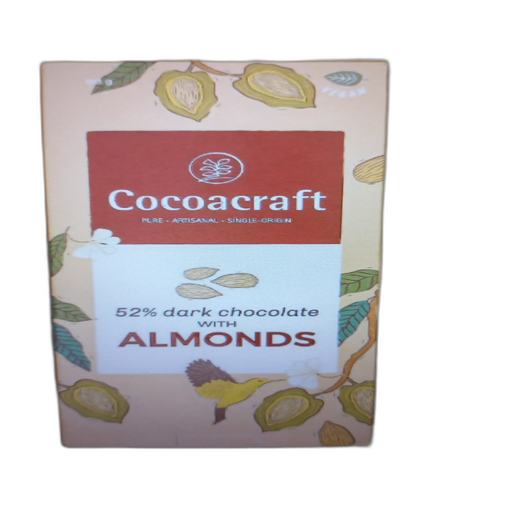 Cocoacraft 52% Dark Chocolate With Almonds
