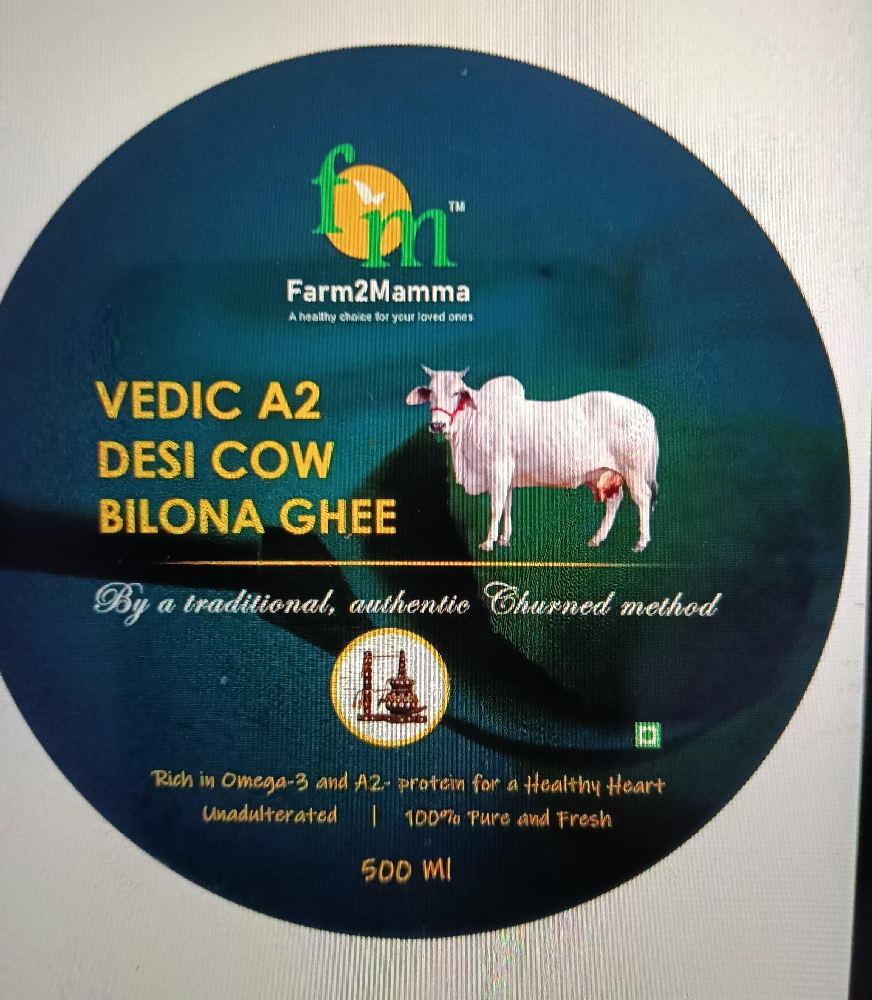 Farm2Mamma Vedic A2 Desi Cow Bilona Ghee