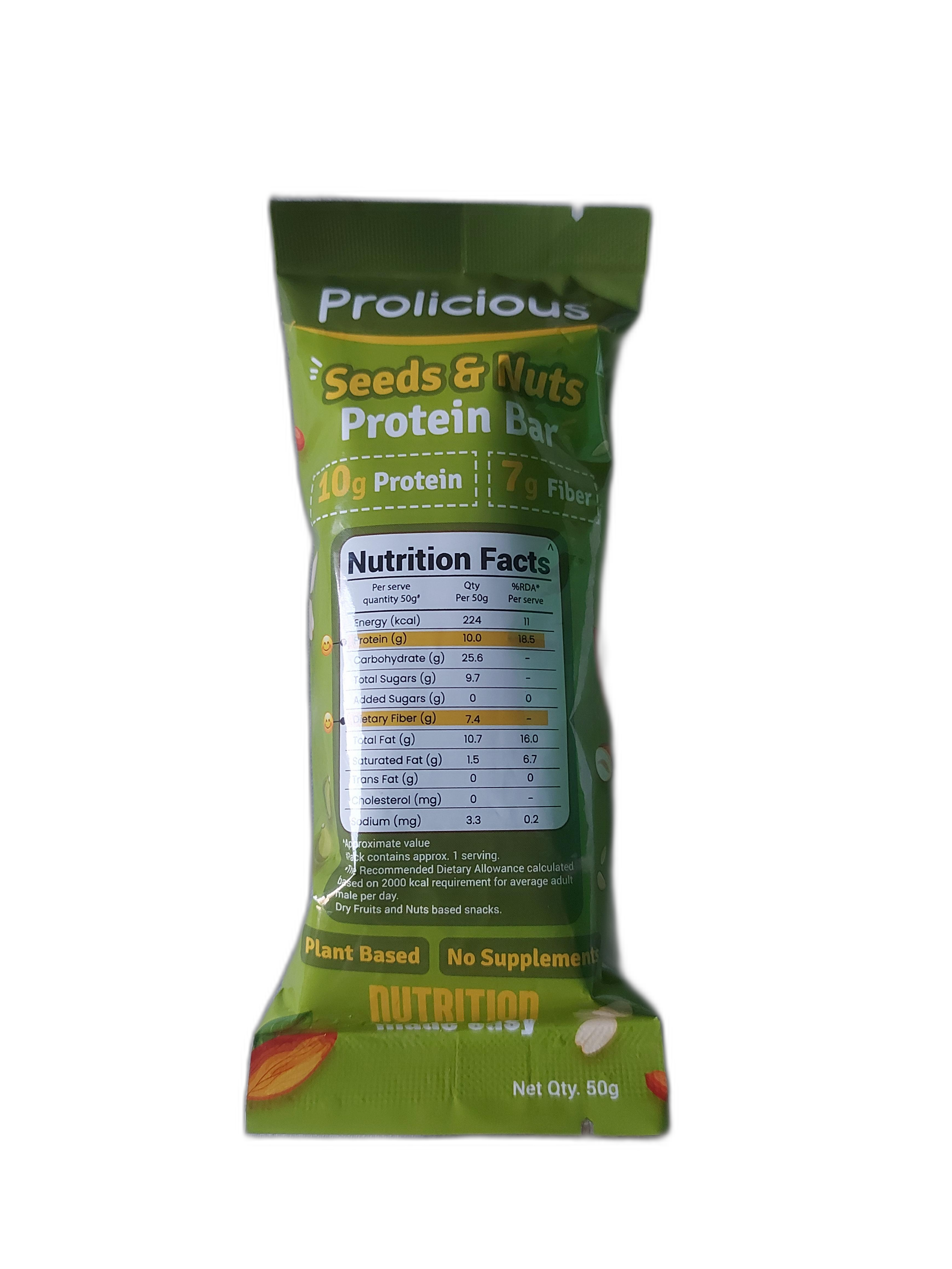 Prolicious Seeds & Nuts Protein Bar