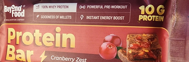 Beyond Food  Protein Bar Cranberry Zest