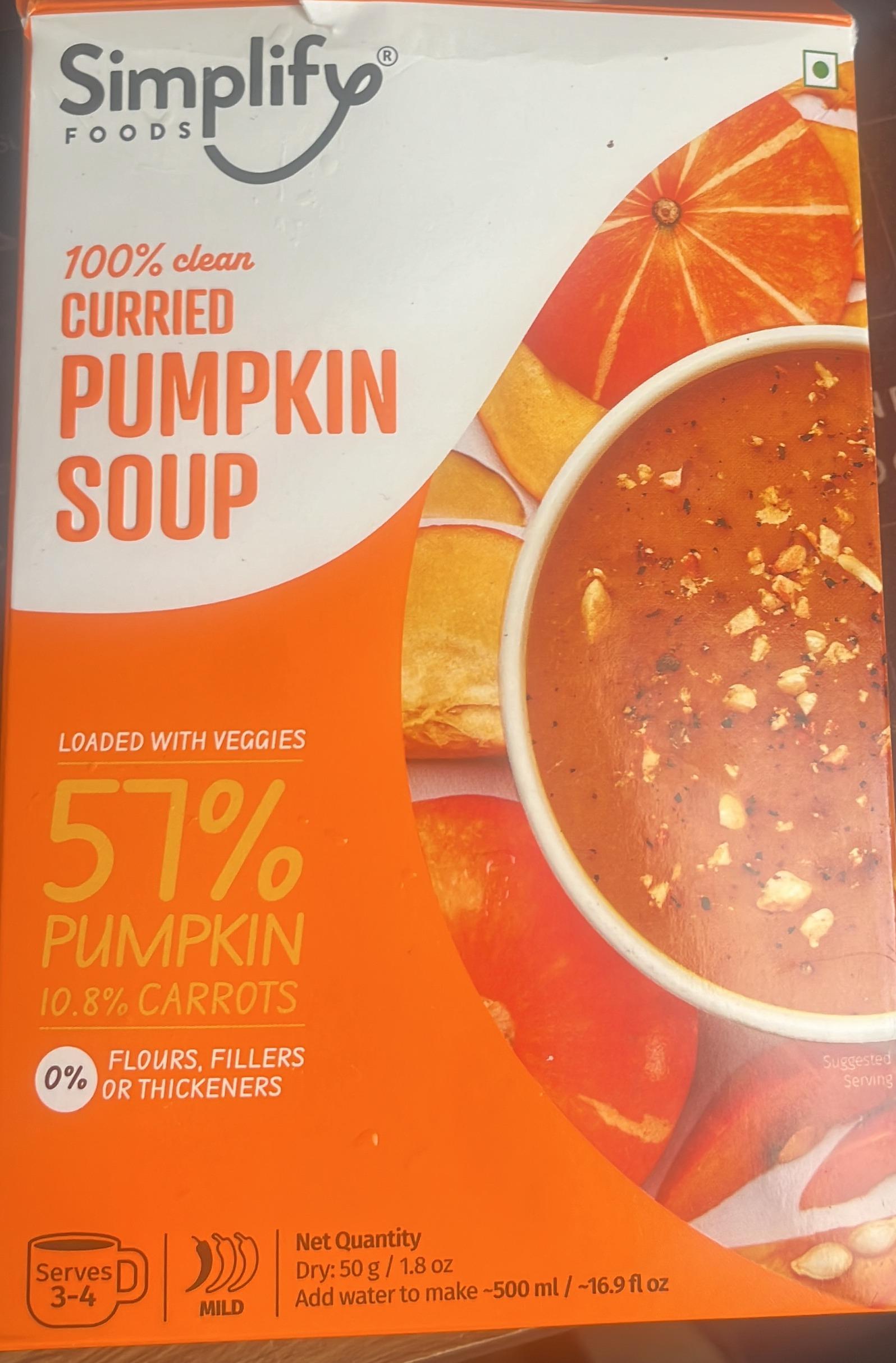 Simplify Foods Curried Pumpkin Soup