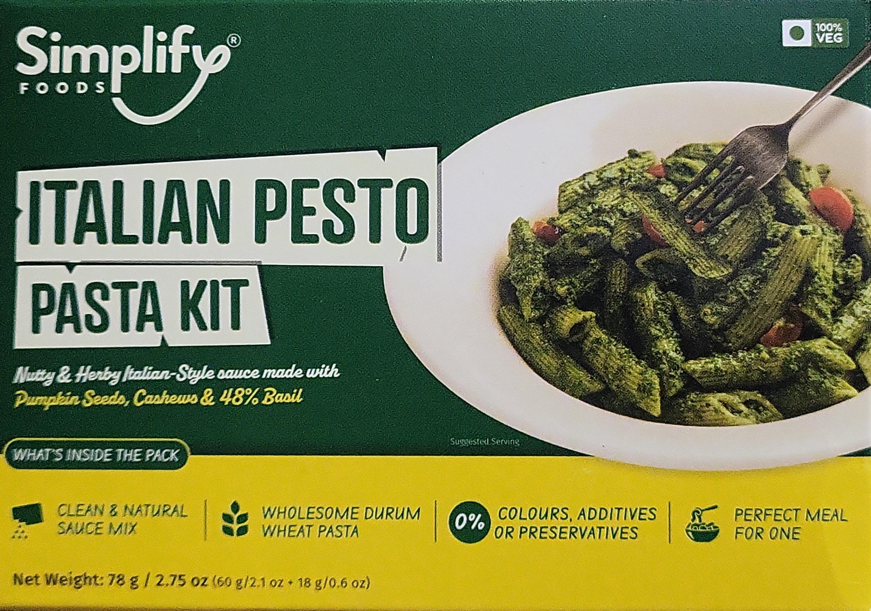 Simplify Foods Italian Pesto Pasta Kit