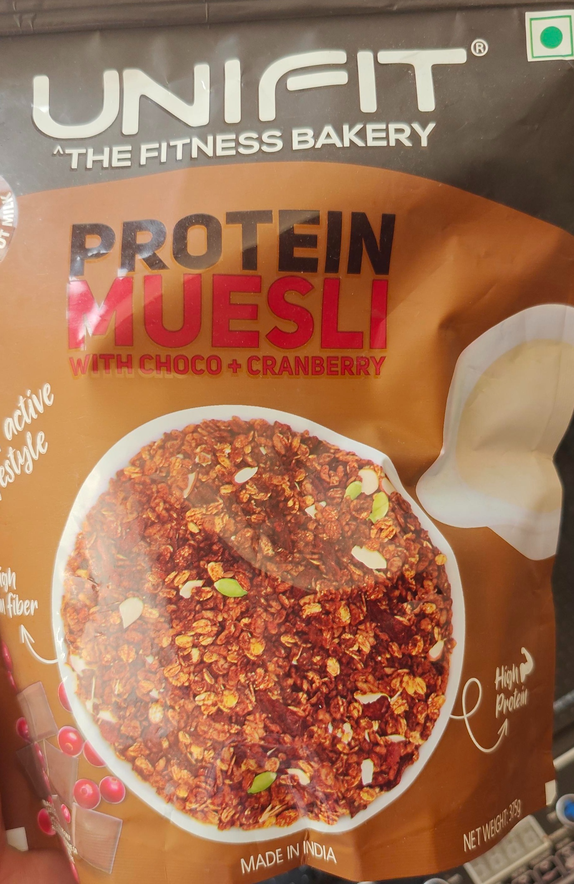 Unifit Protein Muesli With Choco + Cranberry