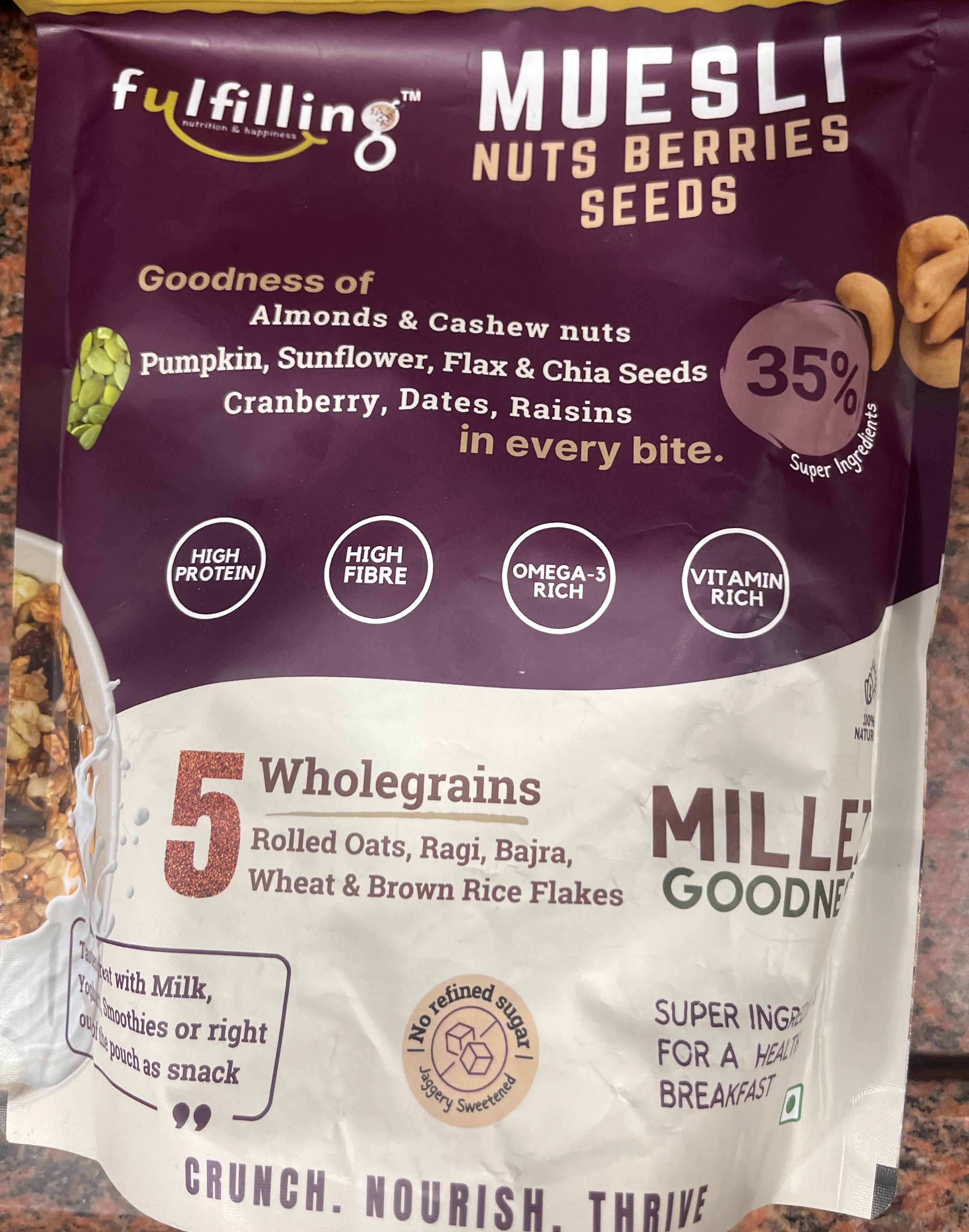 Fulfilling Muesli Nuts Berries Seeds