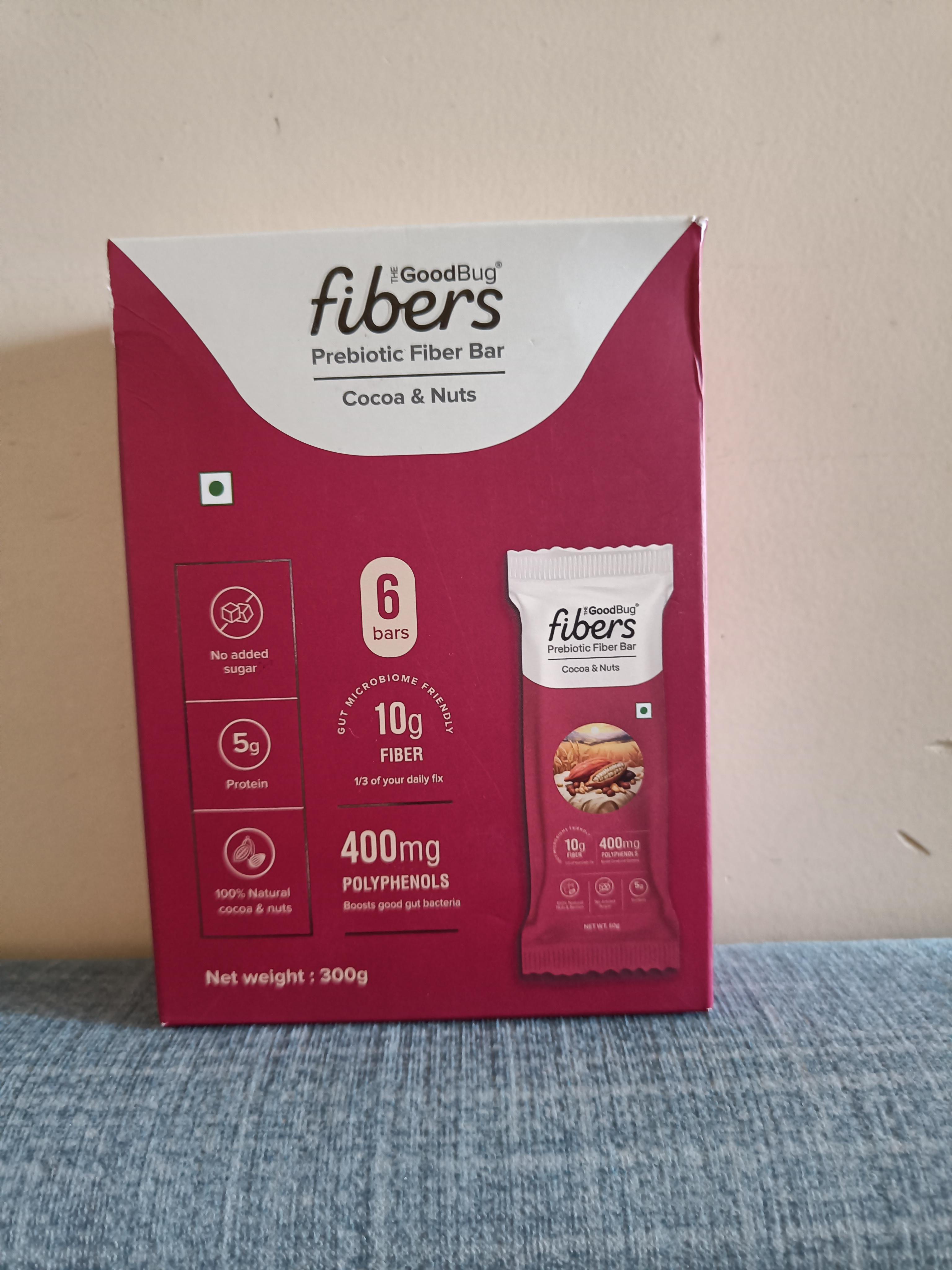 The Goodbug Fibers Prebiotic Fiber Bar Cocoa & Nuts