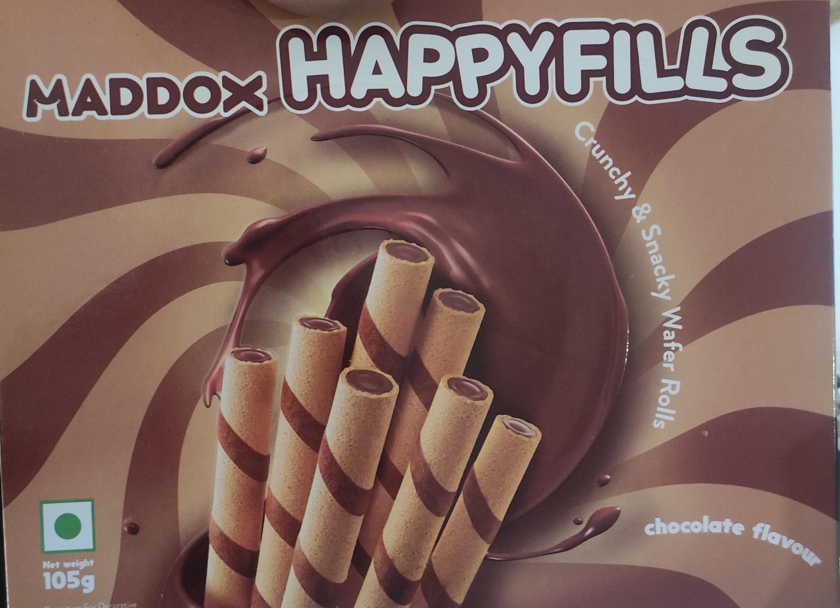 Maddox Happyfills Crunchy & Snacky Wafer Rolls Chocolate Flavour