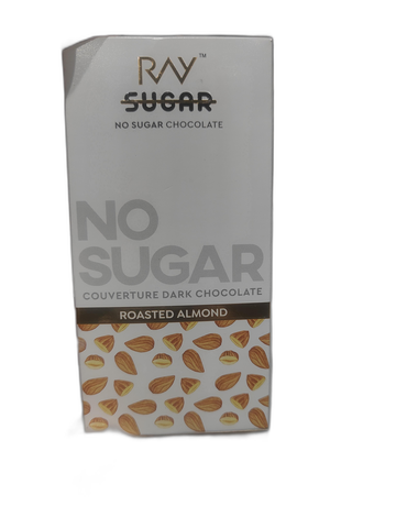 Ray No Sugar Couverture Dark Chocolate Roasted Almond