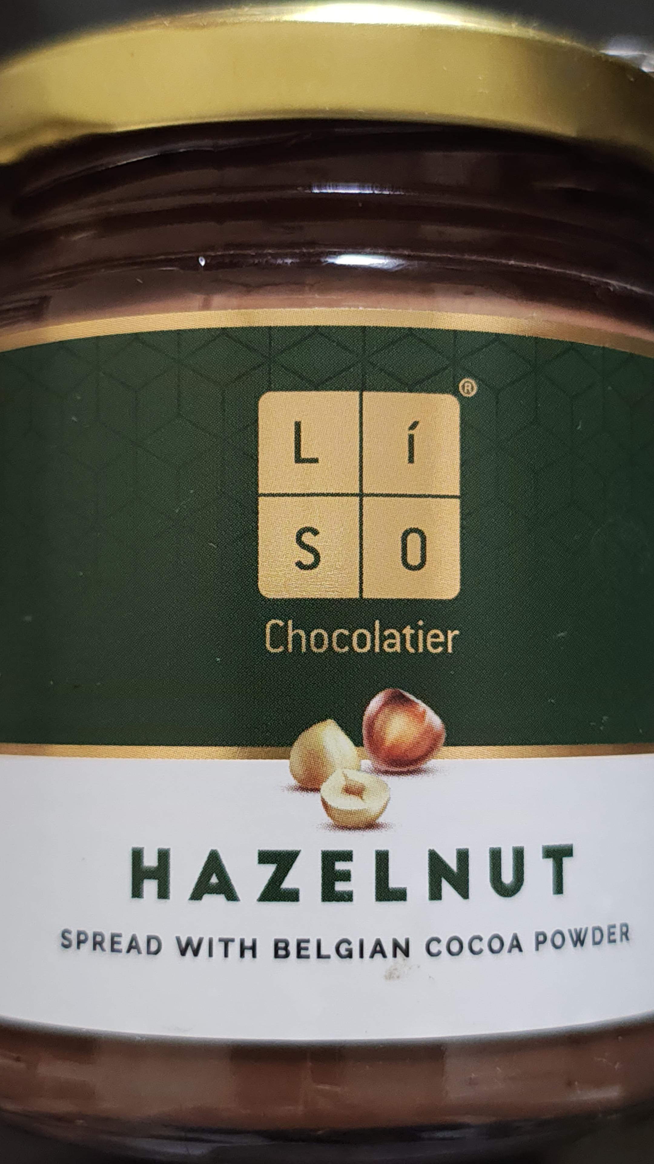 Liso Chocolatier Hazelnut Spread With Belgian Cocoa Powder