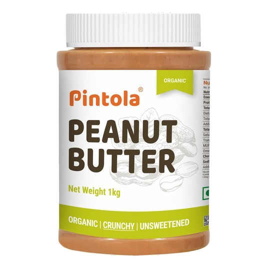 Pintola Peanut Butter - Organic, Crunchy, Unsweetened