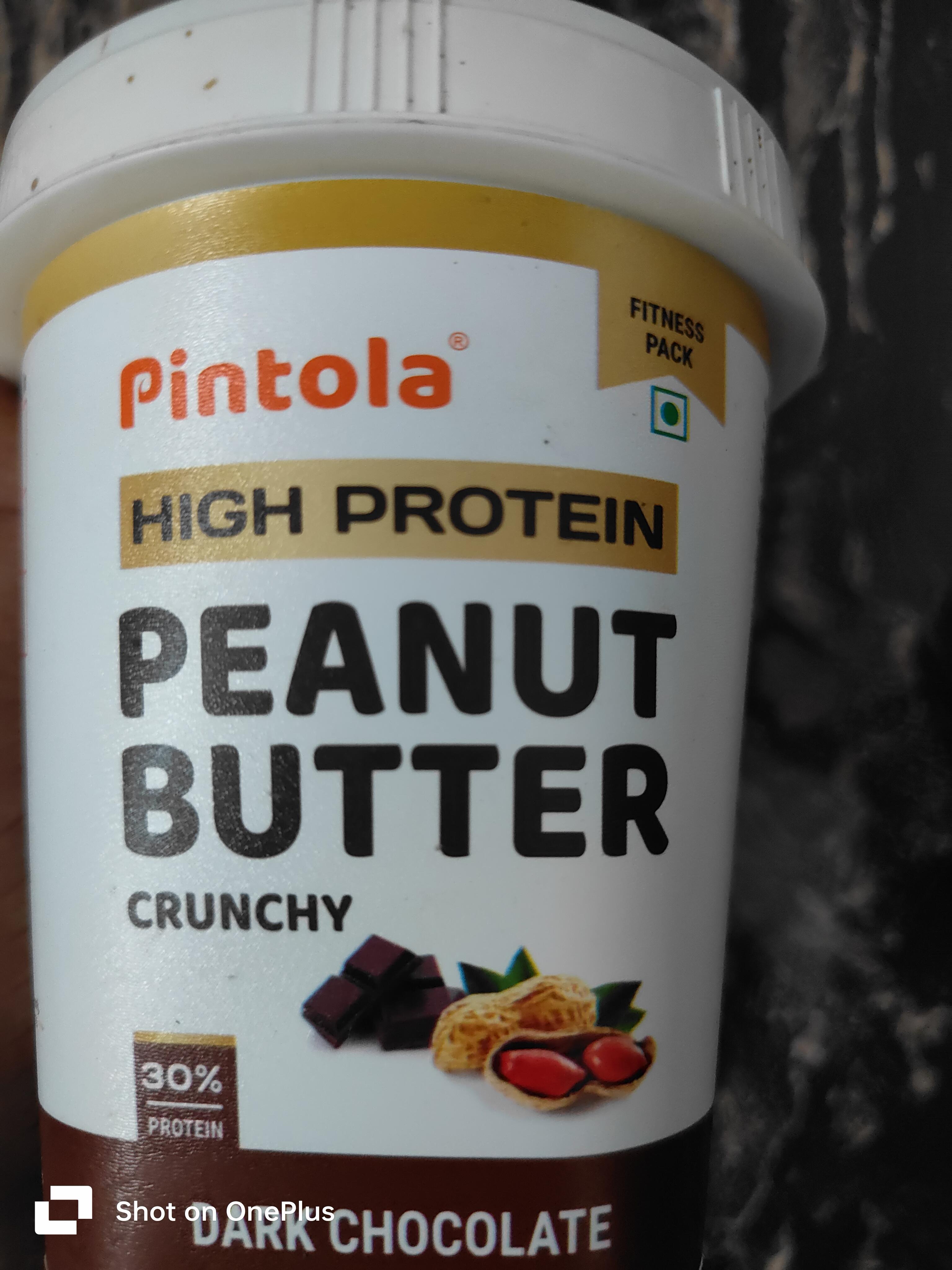 Pintola High Protein Peanut Butter Crunchy Dark Chocolate