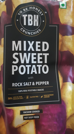 To Be Honest Crunchies Mixed Sweet Potato With Rock Salt & Pepper