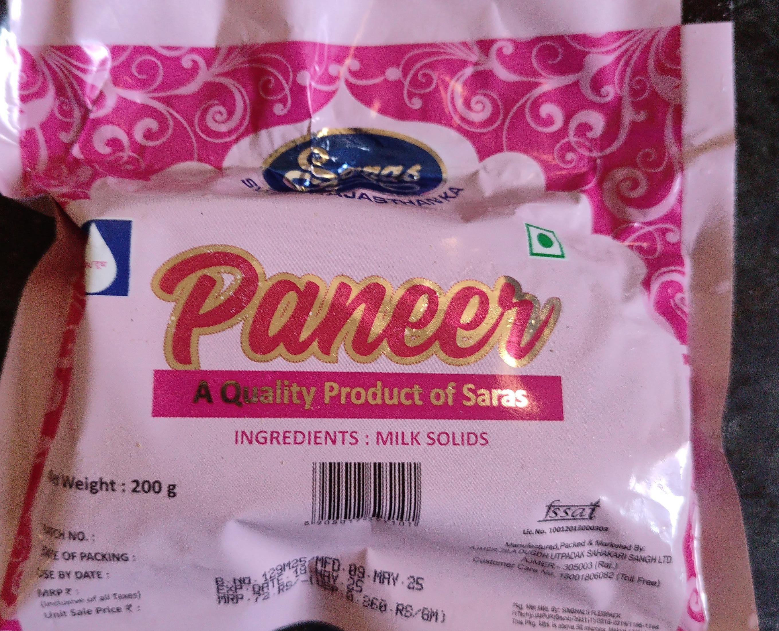Saras Paneer