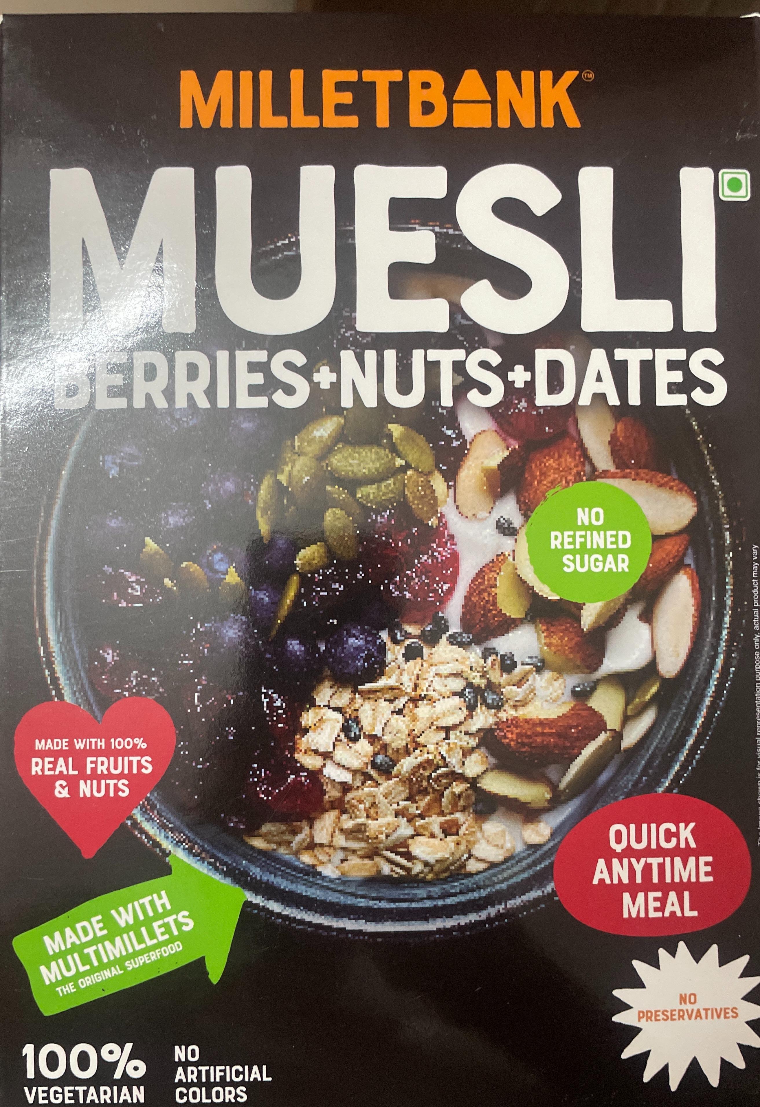 Millet Bank Muesli Berries + Nuts + Dates