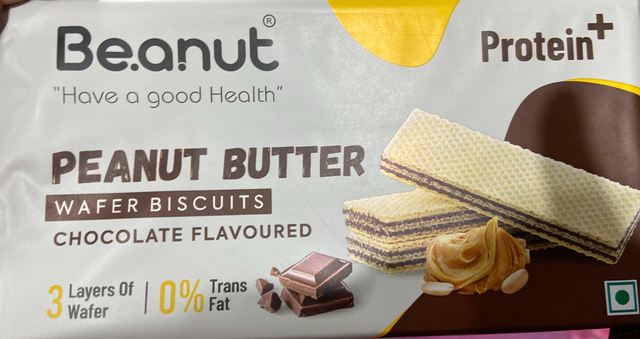 Be.anut Peanut Butter Wafer Biscuits Chocolate Flavoured