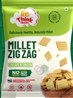 Re Think Millet Zig Zag Cream N Onion