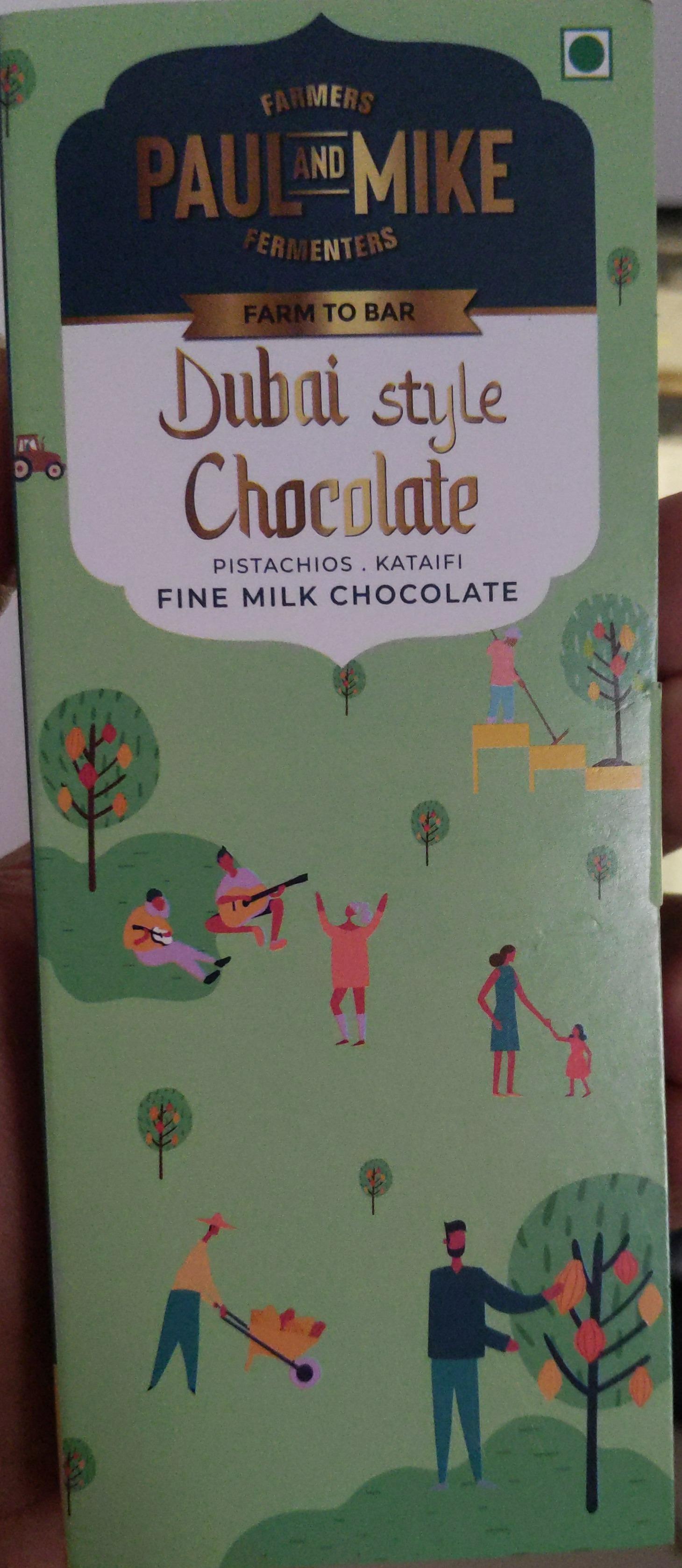 Paul And Mike Dubai Style Chocolate Pistachios Kataifi Fine Milk Chocolate